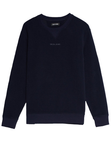 sweat-shirt homme  salsa jeans soft waffle fleece w/ 3d print