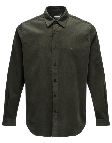 chemise homme  salsa jeans cotton corduroy shirt with che