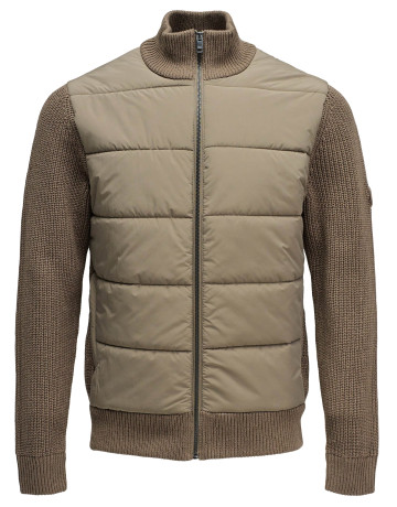 cazadora homme  salsa jeans knitted jacket with quilted fr
