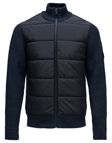 cazadora homme  salsa jeans knitted jacket with quilted fr