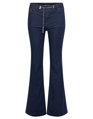 pantalon femme  salsa jeans secret chino flare w/ belt det