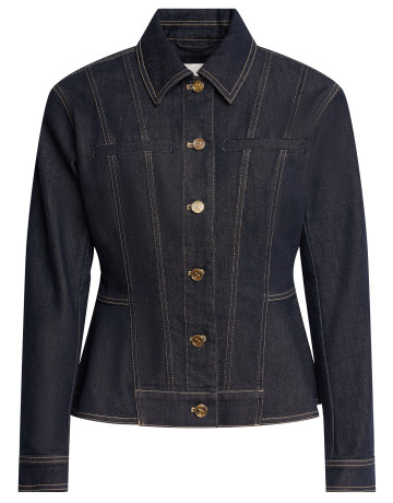 manteau femme  salsa jeans peplum overshirt atelier in ra