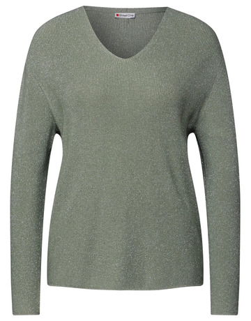 maillot femme  street ltd_qr_lurex v-neck sweater