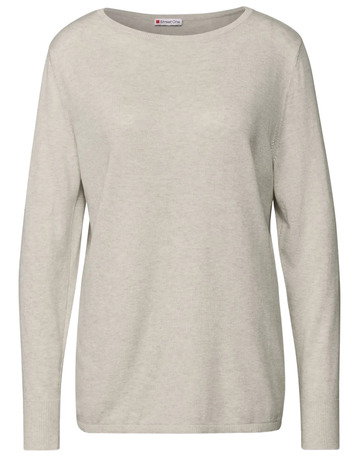 t-shirt femme  street qr_basic rounded u-boat neck