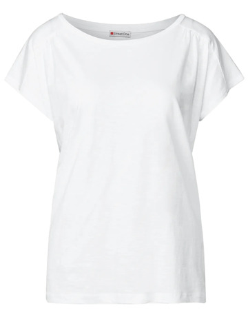 t-shirt femme  street shirt w.gathering at shoulder