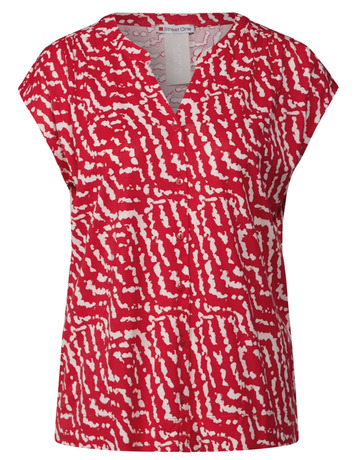 t-shirt femme  street printed shirt w.button panel