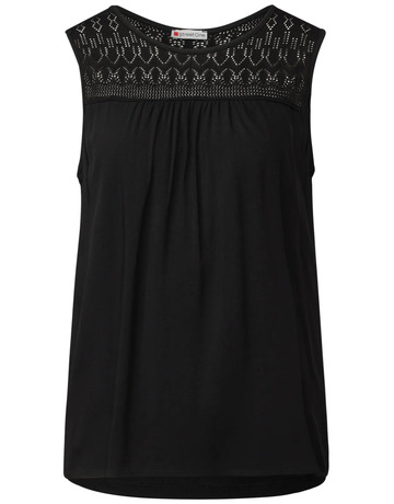 chemise femme  street mat-mix top w.ajour yoke