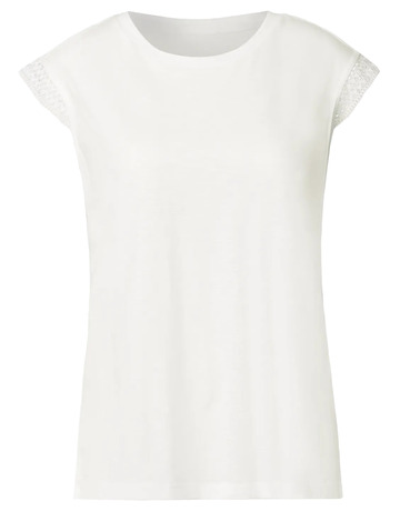 t-shirt femme  street shirt w.crochet cuffs