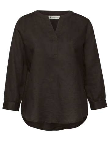 femme sol_splitneck tunic blouse uni 17276