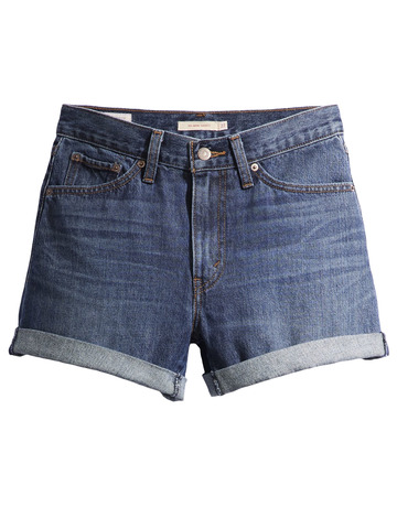 le short femme  levi's rolled 80s mom shorts dark ind