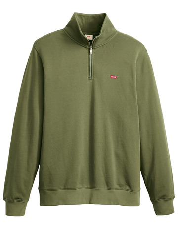 sweat-shirt homme  levi's original hm 1/4 zip moss olive