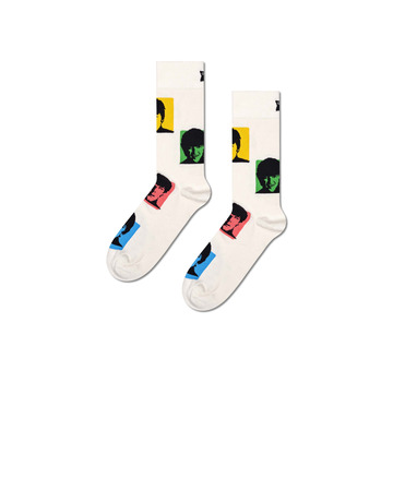  happy beatles silhouettes sock