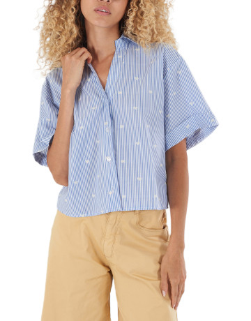 chemise femme  yes zee camicia donna crop, m/c