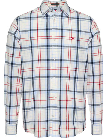 homme tjm reg poplin check ls shirt ybh
