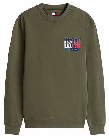 sweat-shirt homme  tommy hilfiger tjm reg rwb flag crew ext