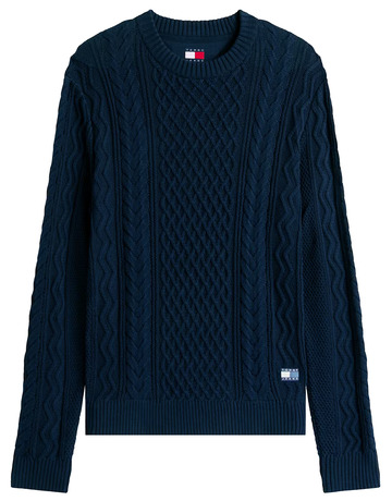 homme tjm slm badge cable knit sweat 0gy