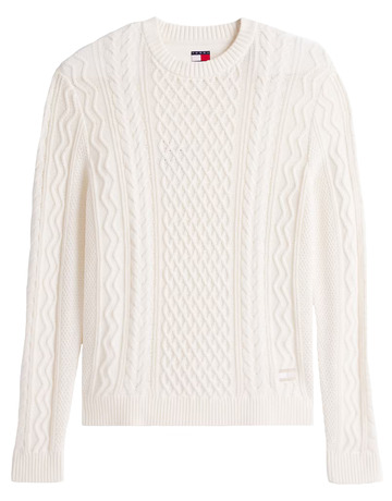 homme tjm slm badge cable knit sweat 0k4