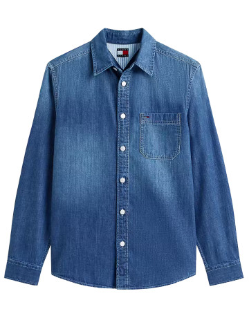 chemise homme  tommy hilfiger tjm denim regular fit shirt ex