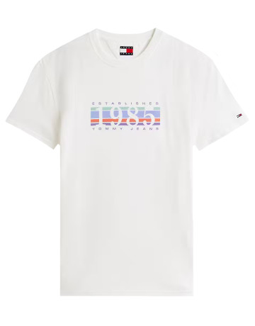 t-shirt homme  tommy hilfiger tjm reg 1985 dna graph ss t ex