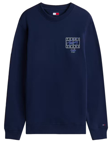 sweat-shirt homme  tommy hilfiger tjm reg entry dna play crew ex