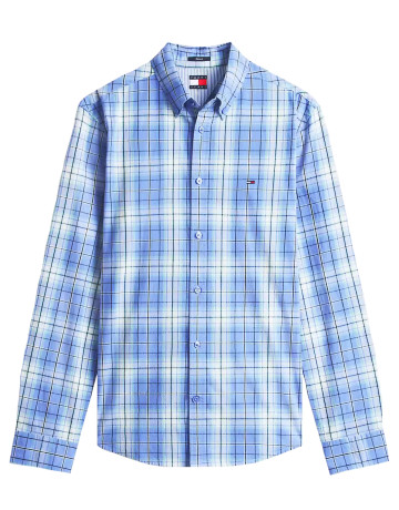 chemise homme  tommy hilfiger tjm reg poplin pattern shirt