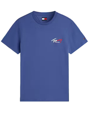 t-shirt homme  tommy hilfiger tjm slim sign chest ss tee ext