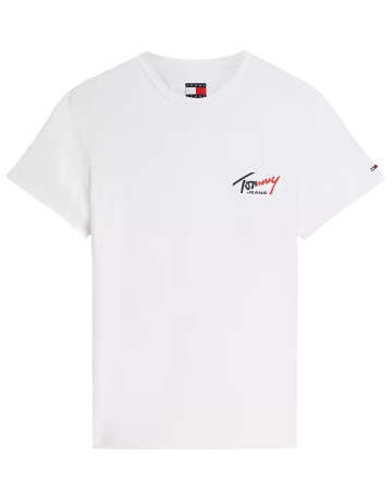 t-shirt homme  tommy hilfiger tjm slim sign chest ss tee ext