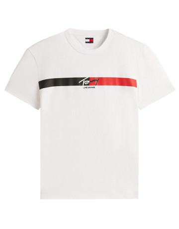 t-shirt homme  tommy hilfiger tjm reg signature stripe t ext