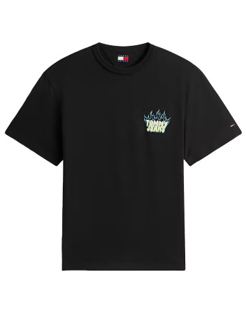 t-shirt homme  tommy hilfiger tjm rlx bubble flame ss tee