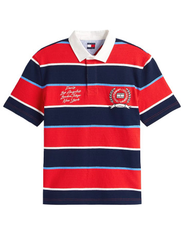 pôle homme  tommy hilfiger tjm rlx ss stripe  ss rugby ex