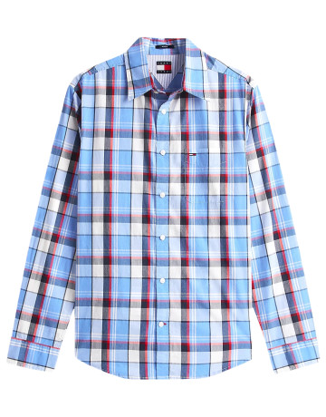 chemise homme  tommy hilfiger tjm reg check poplin shirt
