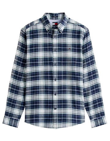 chemise homme  tommy hilfiger tjm reg flannel check shirt ex
