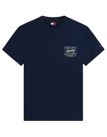 t-shirt homme  tommy hilfiger tjm reg sign flag ss tee ext