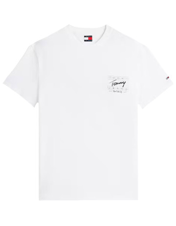 t-shirt homme  tommy hilfiger tjm reg sign flag ss tee ext
