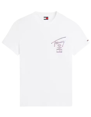 t-shirt homme  tommy hilfiger tjm reg city sign ss tee ext