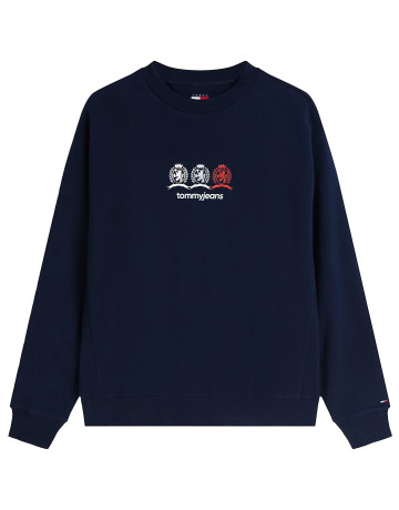 sweat-shirt homme  tommy hilfiger tjm rlx multi crests cneck