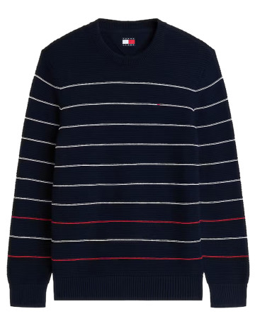 maillot homme  tommy hilfiger tjm slim stripe sweater ext