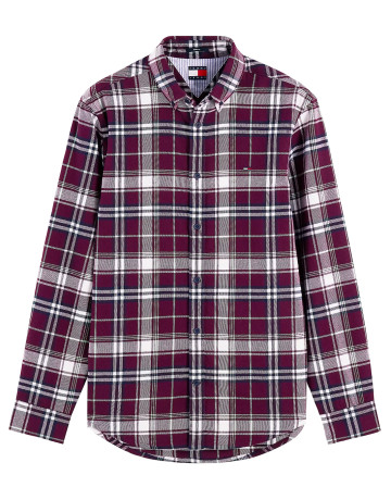 chemise homme  tommy hilfiger tjm reg flannel check shirt ex