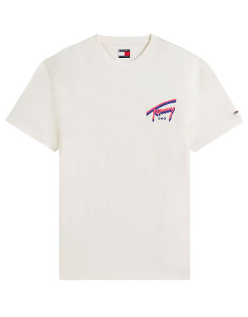 t-shirt homme  tommy hilfiger tjm reg sign backprint tee ext