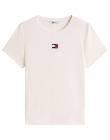 femme tjw slim badge rib tee ybl
