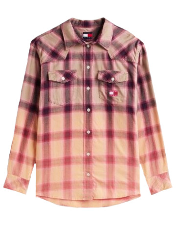 chemise femme  tommy hilfiger tjw rlx flannel shirt