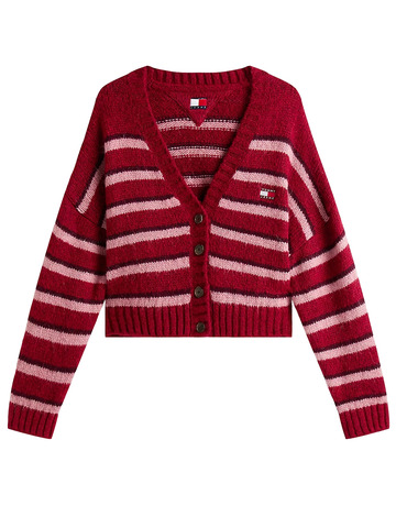 femme tjw badge stripe fluff cardi e xjp
