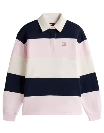 sweat-shirt femme  tommy hilfiger tjw badge stripe rugby