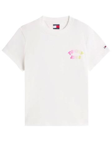 t-shirt femme  tommy hilfiger tjw reg tj bubble ss tee ext