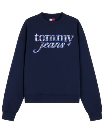 sweat-shirt femme  tommy hilfiger tjw bxy check script crew