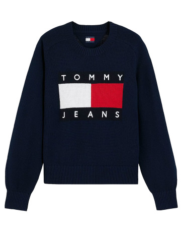 maillot femme  tommy hilfiger tjw flag sweater ext
