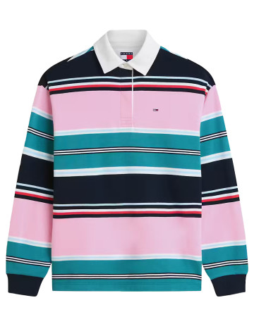 sweat-shirt femme  tommy hilfiger tjw rlx multi stripe rugby ext
