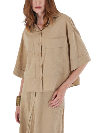 chemise femme  yes zee giacca camicia donna con tasch