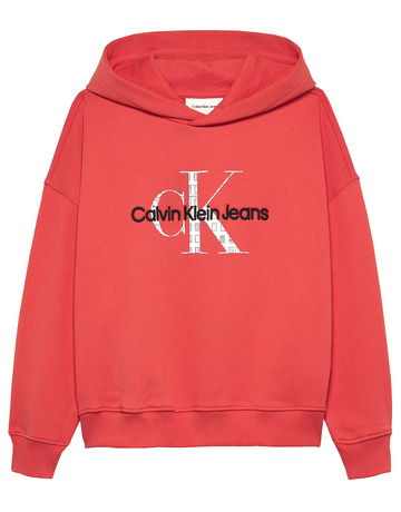 sweat-shirt garçon  calvin klein embro logo hoodie