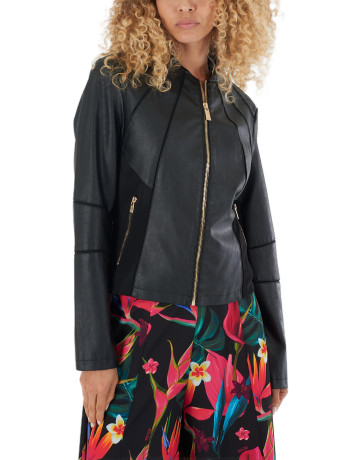 manteau femme  yeszee giubbino donna in pu, con inse